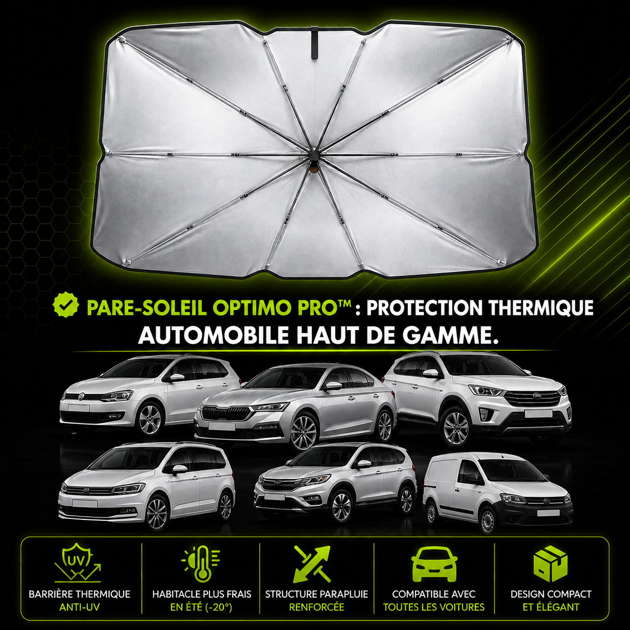 Pare-Soleil Anti-Chaleur Optimo™ PRO