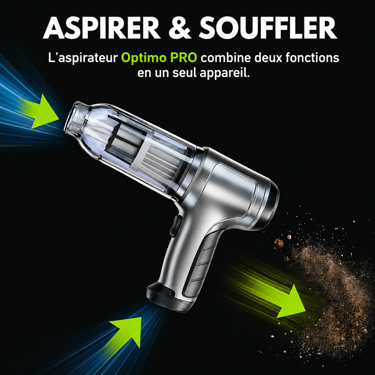 Aspirateur Voiture Sans Fil Puissant Optimo™ PRO