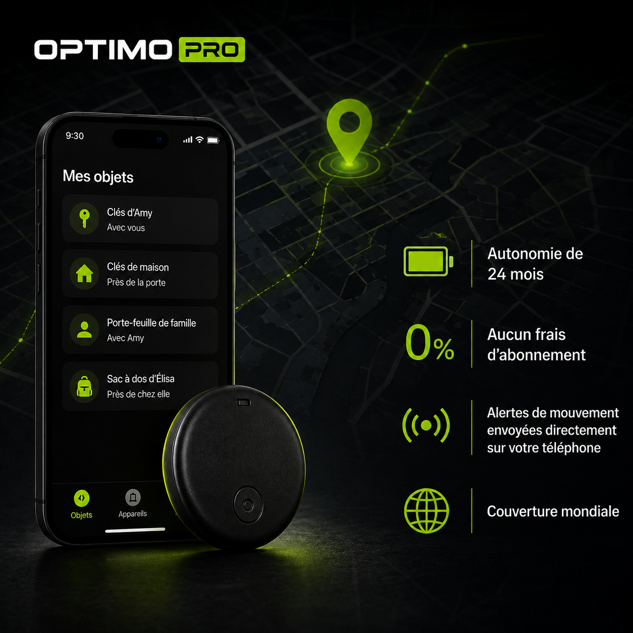 Traceur GPS Indétectable Optimo™ PRO