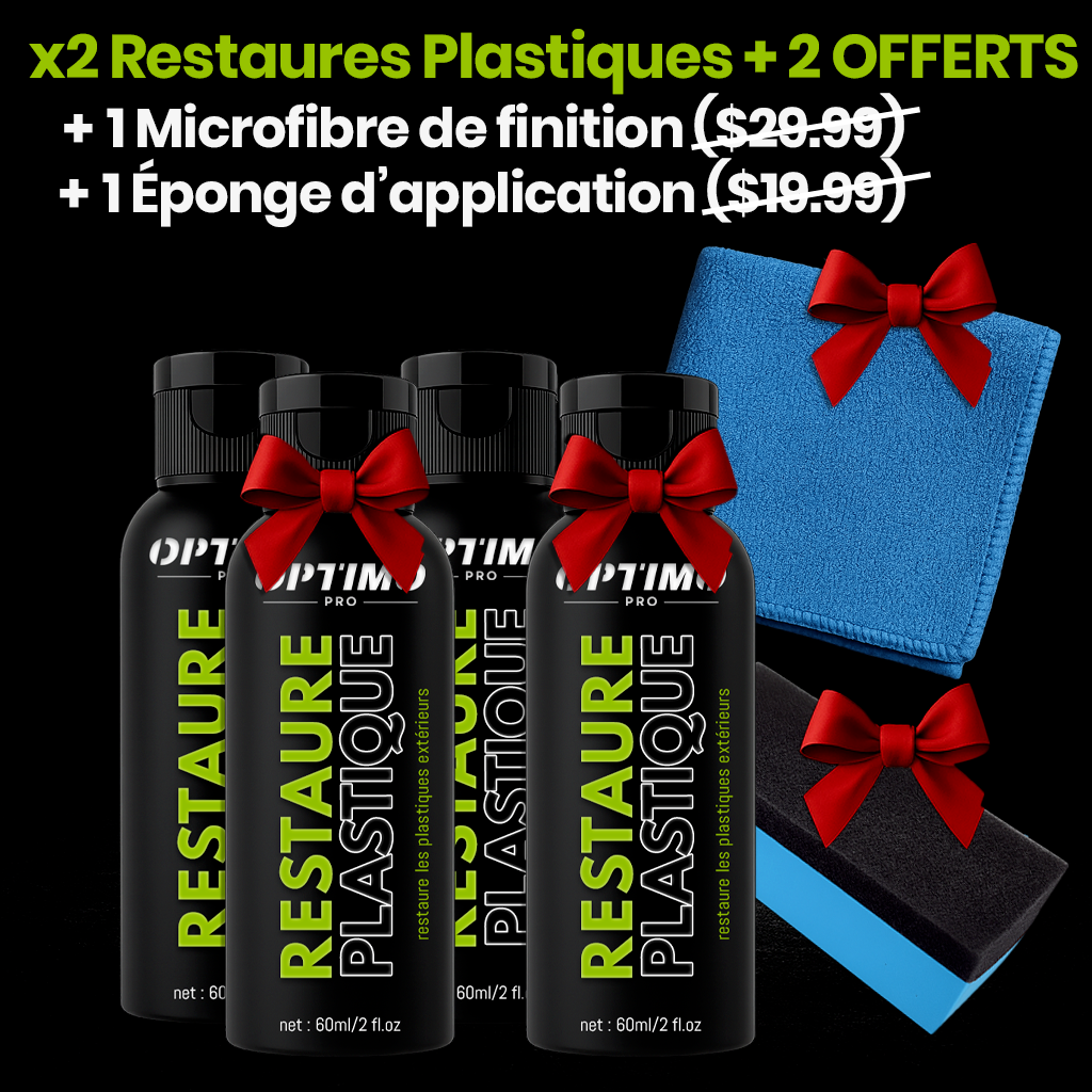 Pack of 2 Optimo™ PRO Plastic Restorers + 2 FREE + 2 GIFTS
